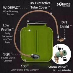 Poche à Eau WLPS Low Profile 3L Source Tactical - Coyote -Nitecore Boutique 00021 Poche a eau WLPS Low Profile 3L Source Tactical Coyote
