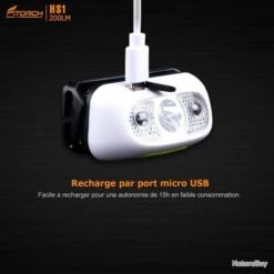 Fitorch HS1R Lampe Frontale Rechargeable - 200 Lumens - Serre Tête Orange -Nitecore Boutique 00030 Fitorch HS1R lampe frontale rechargeable 200 Lumens